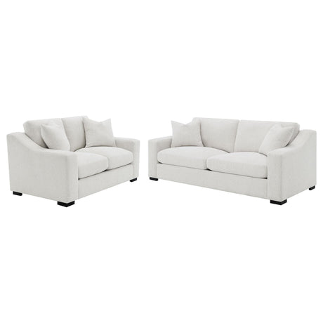Ashlyn 2-piece upholstered track arm sofa set in sand, main view