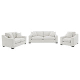 Ashlyn 3-piece upholstered track arm sofa set in sand - main view