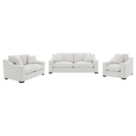 Ashlyn 3-piece upholstered track arm sofa set in sand - main view