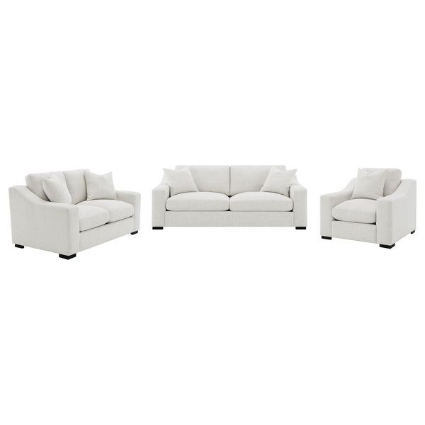 Ashlyn 3-piece upholstered track arm sofa set in sand - main view