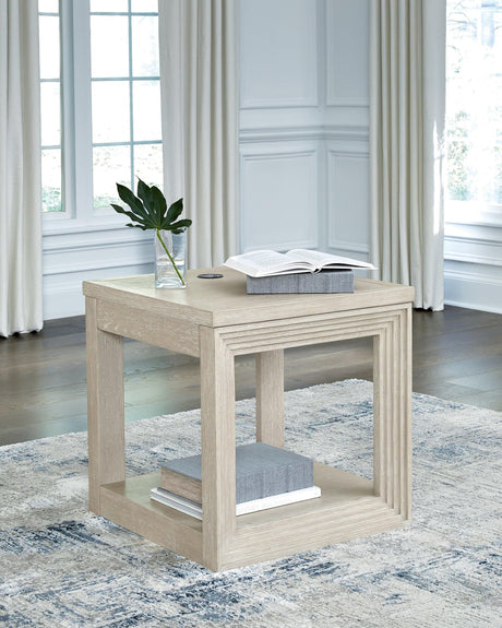Marxhart Bisque End Table front view