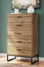 Deanlow Honey Chest of Drawers front view