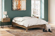Deanlow Honey Full Platform Bed side angle with honey finish