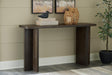 Jalenry Console Sofa Table grayish brown front angle