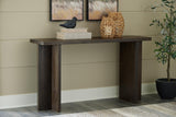 Jalenry Console Sofa Table grayish brown front angle