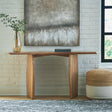 Holward Natural Acacia Wood Console Sofa Table - front view