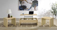 Canoga 3-piece lift top coffee table set in light oak, front angle view