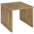 Canoga mango finish engineered wood side end table front view