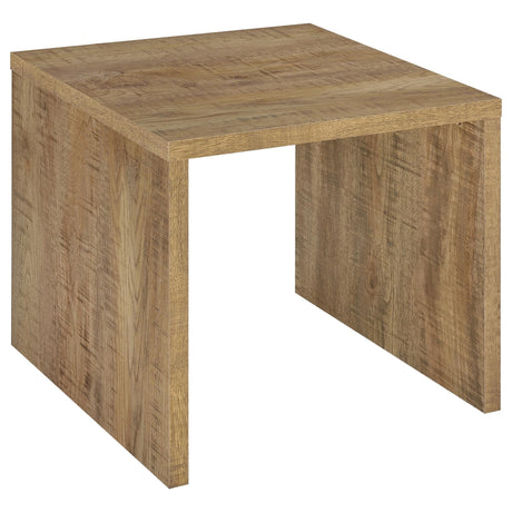 Canoga mango finish engineered wood side end table front view