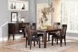 Main view of Haddigan Dark Brown Dining Room Set with table and chairs