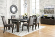 Main view of Hyndell Dark Brown Rectangular Dining Room Set dining room furniture