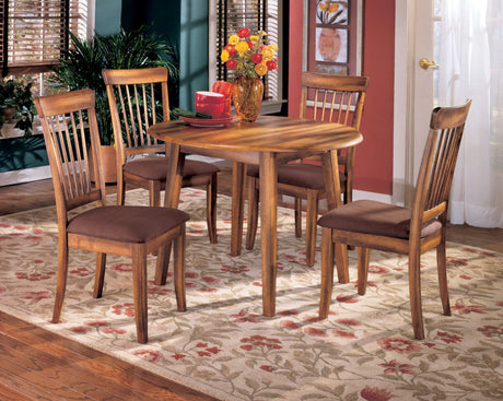 Berringer Rustic Brown Round Dining Room Set main view showing table and chairs