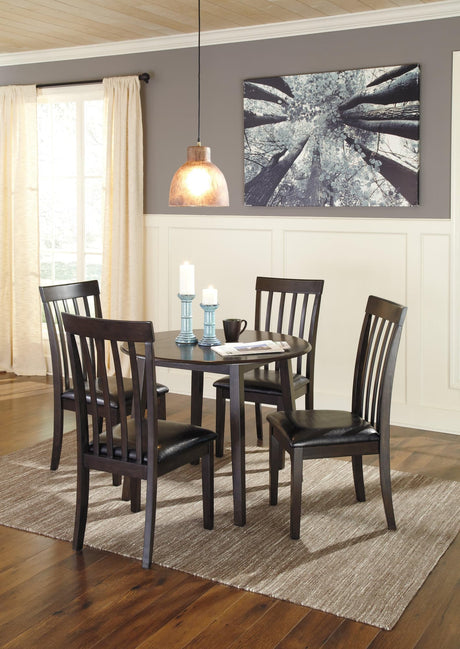 Hammis Dark Brown Round Dining Room Set main view