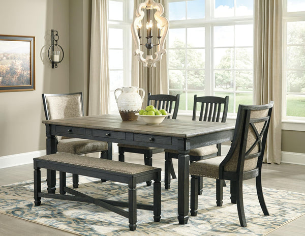 Main view of Tyler Creek Black Gray Rectangular Dining Room Set dining room furniture