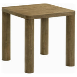 Castlewood Brown Oak Engineered Wood Accent Side Table front view