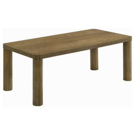 Castlewood brown oak engineered wood coffee table front view
