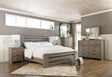 Zelen Warm Gray Panel Bedroom Set main view bed