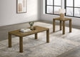 Castlewood brown oak coffee table front view