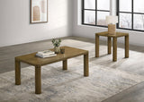 Castlewood brown oak coffee table front view