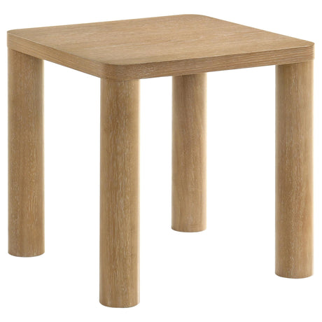 Castlewood Light Oak Engineered Wood Accent End Table front view