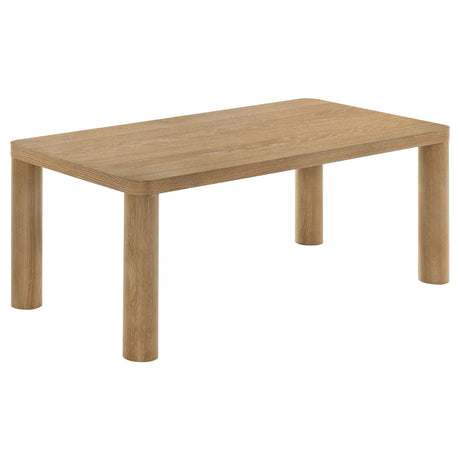 Castlewood light oak engineered wood cocktail coffee table front view