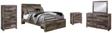 Derekson Multi Gray Panel Bedroom Set bed main view