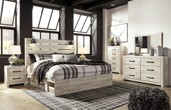 Cambeck Whitewash Panel Storage Bedroom Set bed main view