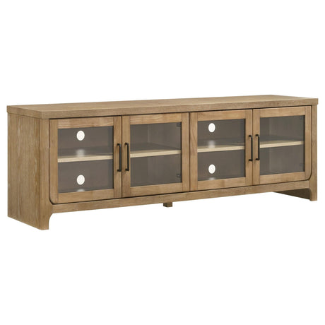 Brenham 79-inch TV Stand Media Console Light Oak front view