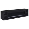 Deiter 79-inch Fireplace TV Stand Media Console Black front angle