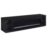 Deiter 79-inch Fireplace TV Stand Media Console Black front angle
