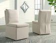 Krystanza oatmeal dining chair front view