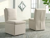 Krystanza oatmeal dining chair front view
