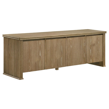 Adina 70-inch Distressed Light Brown TV Stand front view