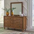 Lyncott Brown Dresser and Mirror frontal view