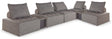 Bree Zee brown 7-piece outdoor modular seating set front view