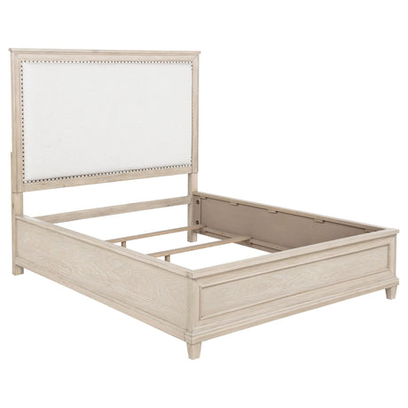 Pembroke 66-inch Queen Panel Bed in Washed Oak, front view