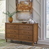 Lyncott Brown Dresser front angle