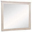 Pembroke dresser mirror in washed oak, front view