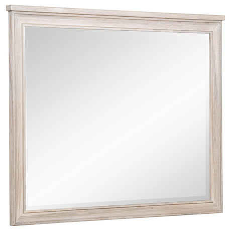 Pembroke dresser mirror in washed oak, front view