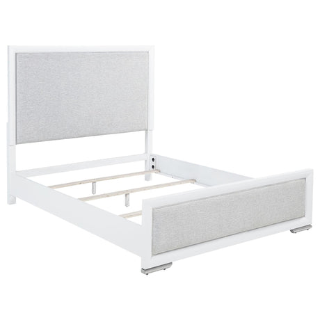 Gracemont 57-inch queen fabric upholstered panel bed front view