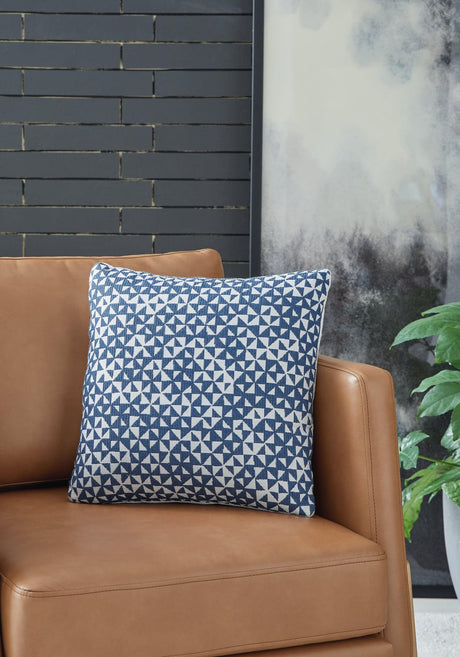 Jaycott Next-Gen Nuvella Blue and White Pillow Set of 4 - Front View