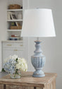 Cylerick Antique Blue Terra Cotta Table Lamp front view