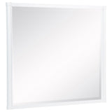 Gracemont white dresser mirror frontal view