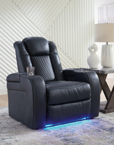 Fyne-Dyme Sapphire Faux Leather Power Recliner main view