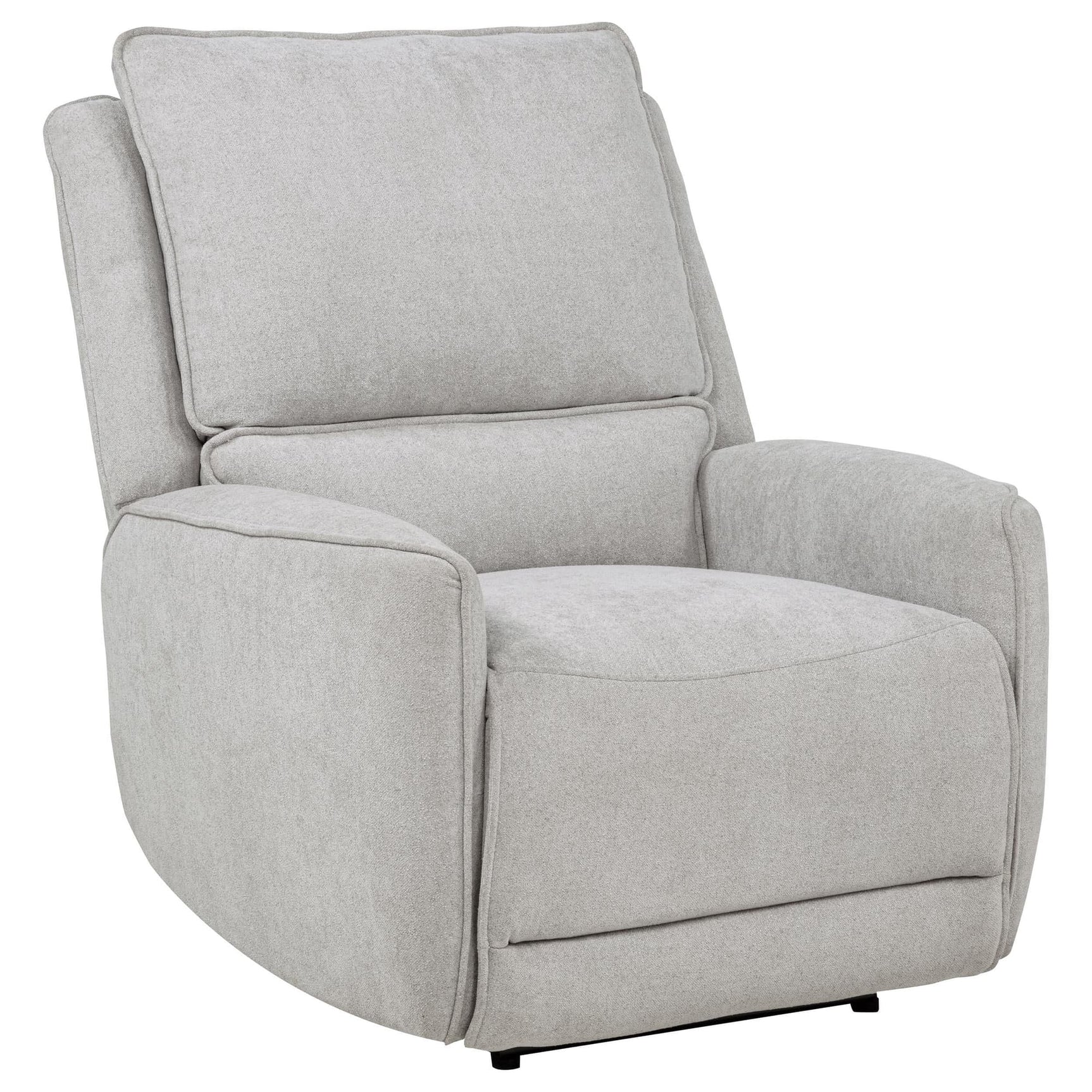 Sylmar Dove Grey Chenille Power Recliner front view