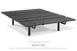 Cosmic Power Base king adjustable bed frame black metal angled side view