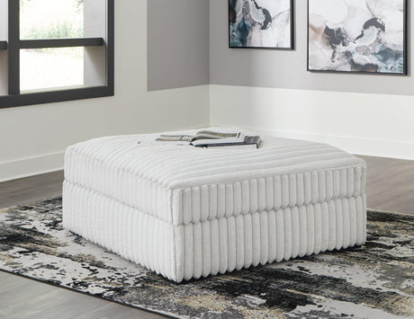 Stupendous Alloy Velvet Oversized Accent Ottoman front angle