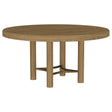 Arini 60-inch Round Wood Dining Room Table Sand Wash front view