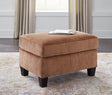 Amity Bay Clay Chenille Ottoman front angle
