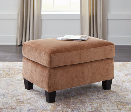 Amity Bay Clay Chenille Ottoman front angle
